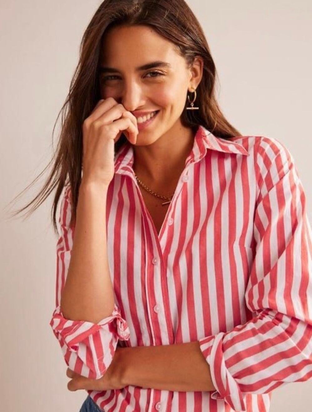 Boden Sienna Cotton Shirt Striped